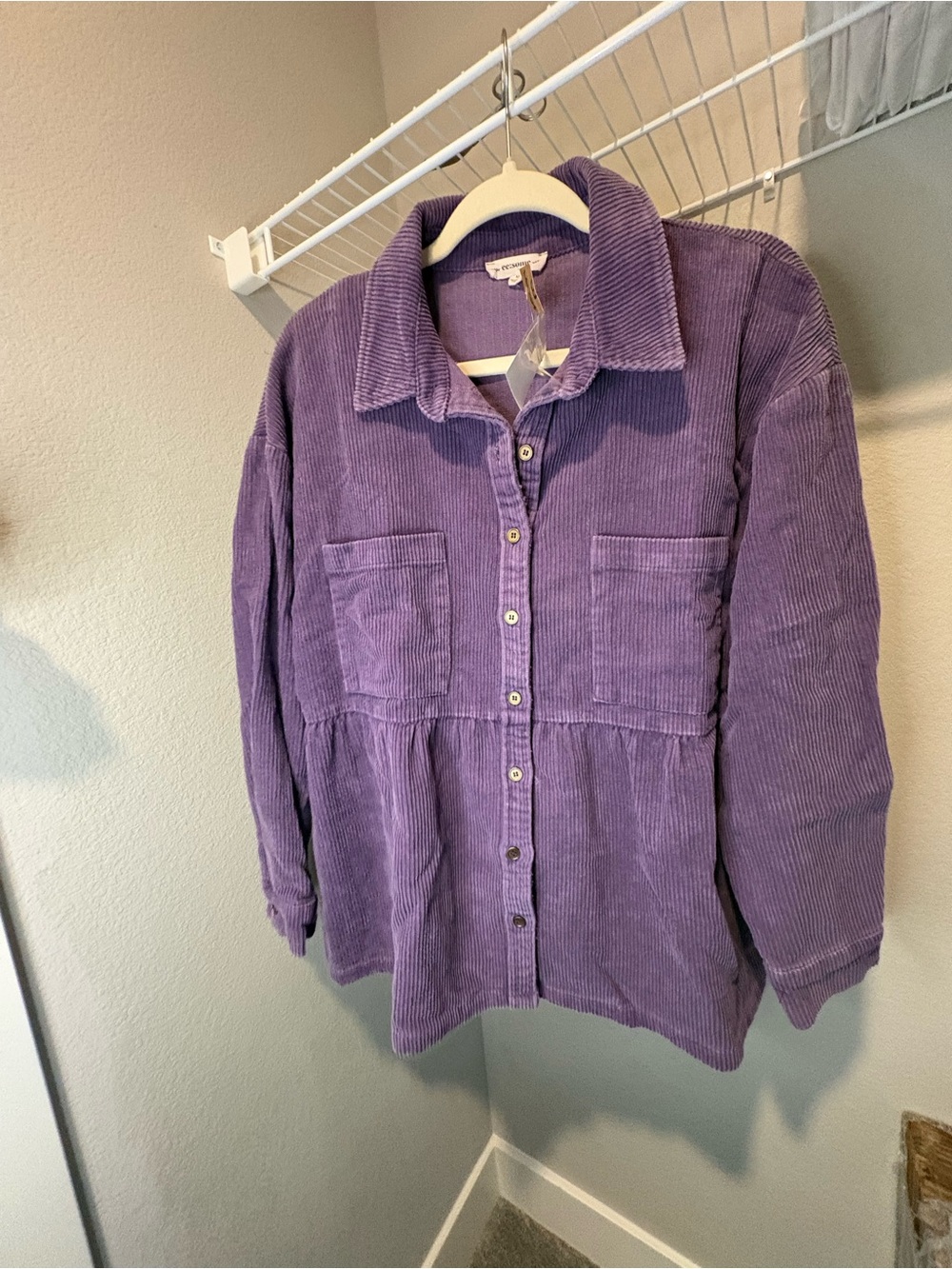 eesome Purple Corduroy Utility Jacket - Picture 8 of 10